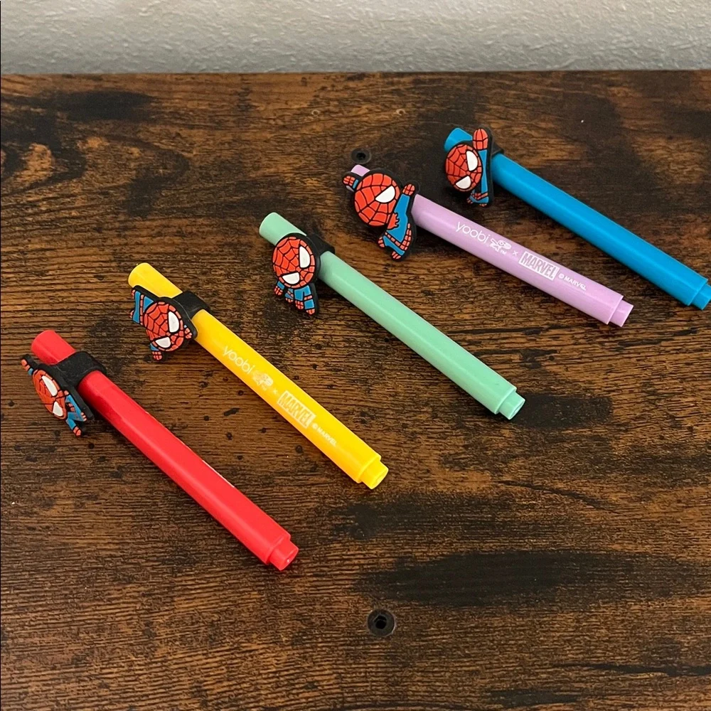 Yoobi x Marvel Stationary Supplies Spiderman Markers Notebook